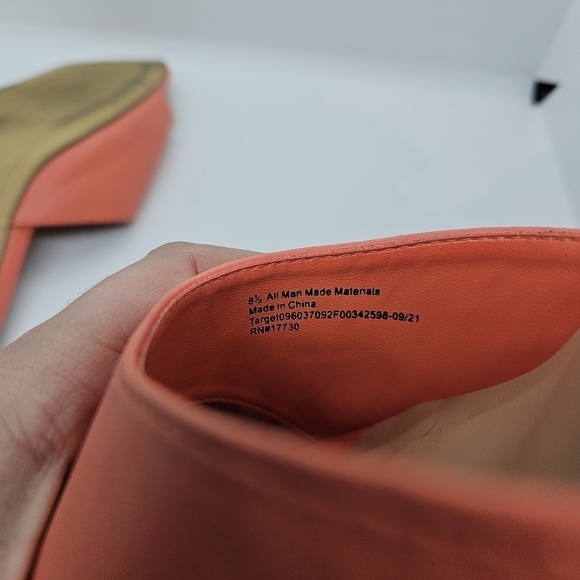 a new day coral pink heeled slides size 8.5 - Picture 9 of 11
